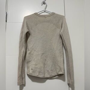 lululemon athletica Beige Merino Wool Long Sleeve Sweater